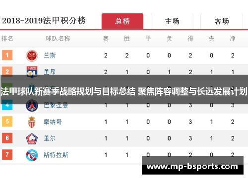 法甲球队新赛季战略规划与目标总结 聚焦阵容调整与长远发展计划
